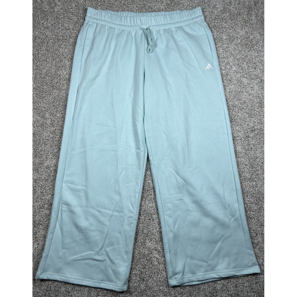 Adidas Womens 2XL Halo Mint Fleece Joggers Sweatpants NWT Athleisure